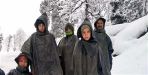 Children spent the night in a cave with their mother stuck in the snow