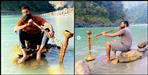 Party photos in Ganga river rishikesh go viral