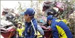 Truck fell into deep ditch in Dehradun Vikasnagar