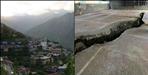 sound of flowing water under the houses in Joshimath