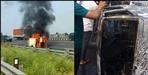 Van catches fire on Delhi-Meerut Expressway