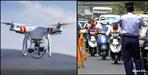 Drone camera to monitor traffic system in Rishikesh