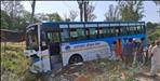Uttarakhand Transport Corporation bus falls into a ditch in Roorkee