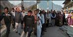 Former Yamunotri MLA Kedar Singh Rawat meeting people in the area
