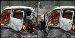 Car caught fire in nainital
