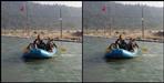 Tourists stranded amidst the river in Rishikesh