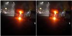 Bus returning from Kumbh duty caught fire