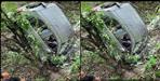 Former councilor Deep Narayans car fell into a ditch on Nainital Haldwani road