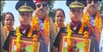 Soni reached home after becoming officer