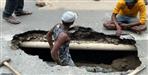 Road collapse in Haridwar Ghoda Hospital Shiv Murti Road