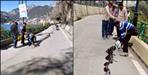 cracks on mall road of nainital