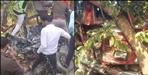 Car truck collision in Rudrapur Uttarakhand 4 dead