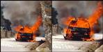 Car caught fire at gangotri highway