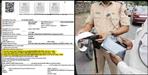 Car parked in Rudraprayag was challaned in Dehradun