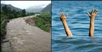 father son flowing in almora river