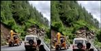 Mountain fallen in badrinath National highway
