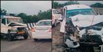 Two cars collided on Dehradun Lachhiwala flyover