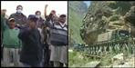 People protest at niti village