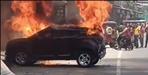 Car caught fire in Haridwar