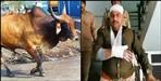 policeman attacked by stray bull in kotdwar