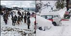 large number of tourists arrived in Uttarakhand to see snowfall