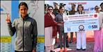 Bhagirathi Bisht won first prize in 42 KM marathon