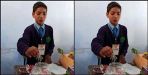 Eighth class student made option of polythene
