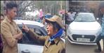 Challan of UP police officer son in Rishikesh