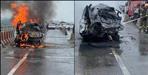 car caught fire in saharanpur 4 people of uttarakhand died
