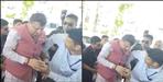 CM Pushkar Singh Dhami foot slipped on the stairs