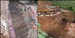 under construction bridge Shuttering broken on Badrinath Highway