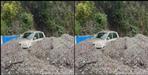 Car buried under debris on Dehradun Mussoorie road