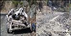 Debris fell on a moving car in Almora
