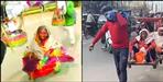 Two brothers brought Divyang mother to Haridwar by making her sit in Kanwar