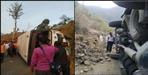 Bus overturned in Kakdighat Ghat