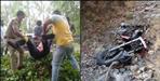 Bike fell in a ditch in Khatima