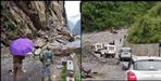 Landslides on roads due to heavy rains in Uttarakhand
