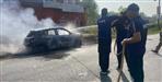 Moving car caught fire two people barely survived