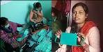 Tehri women making mask by themself