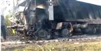 High tension line dumper fire in Haridwar Bhagwanpur