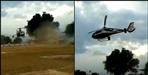 Helicopter lands in a cricket match without permission