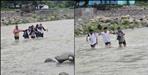 Students going to school risking their lives