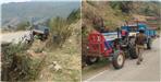 A trolley overturned on the road in Almora two youths died