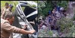 Car fallen in trench in nainital