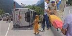 Two died as Vishwanath Seva bus overturned on road