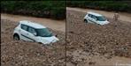 Car swept in heavy flow rain in Dehradun Sahaspur