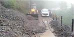 Debris on the road due to heavy rain in Nainital