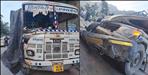 Bolero and bus collides in Srinagar Garhwal