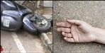 Scooty fallen in ditch in gopeshwar