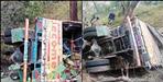 Canter Truck vehicle fell in a ditch in Almora